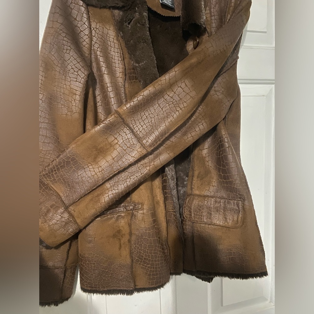 Dennis Basso - Polyester Jacket - Euc - Brown - S… - image 8